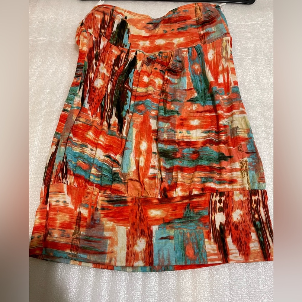 Multicolor Strapless Dress - Picture 12 of 12